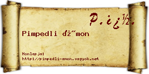 Pimpedli Ámon névjegykártya